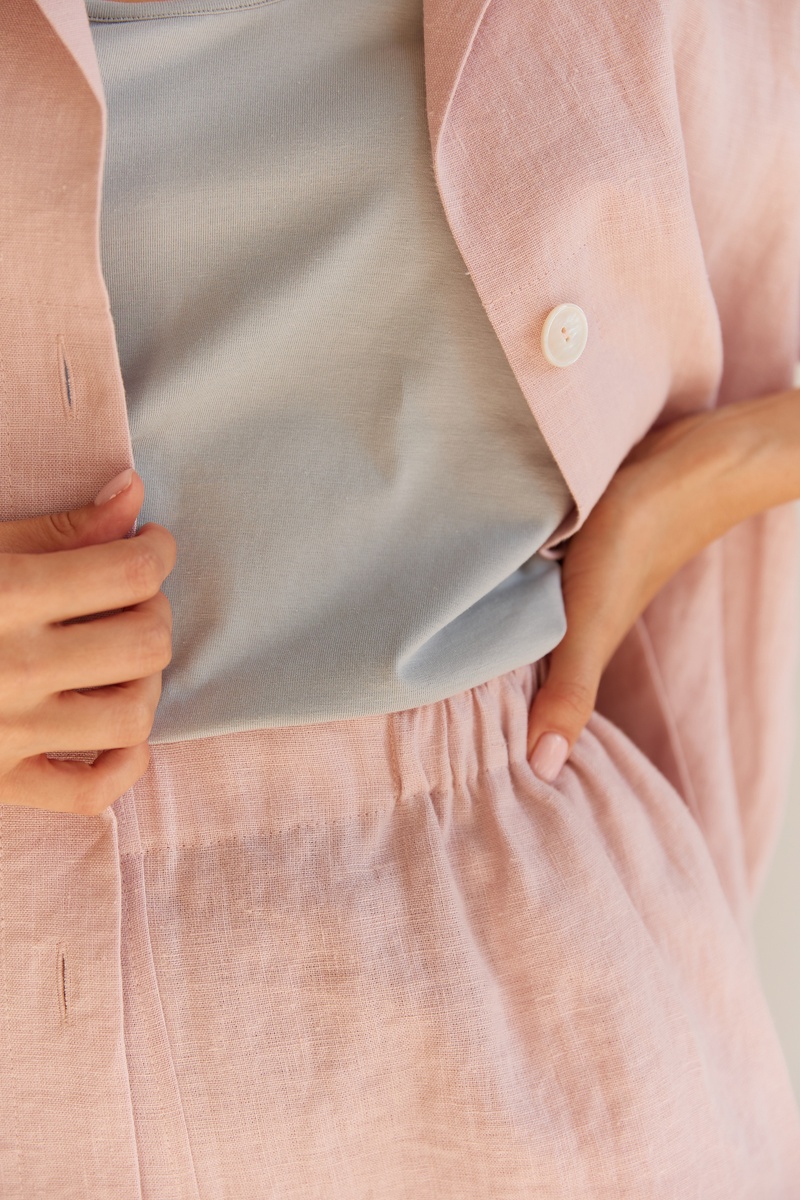 Linen suit pink